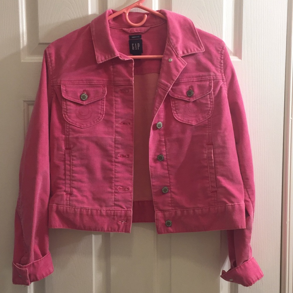 GAP Pink Corduroy Stretch Jacket Size M